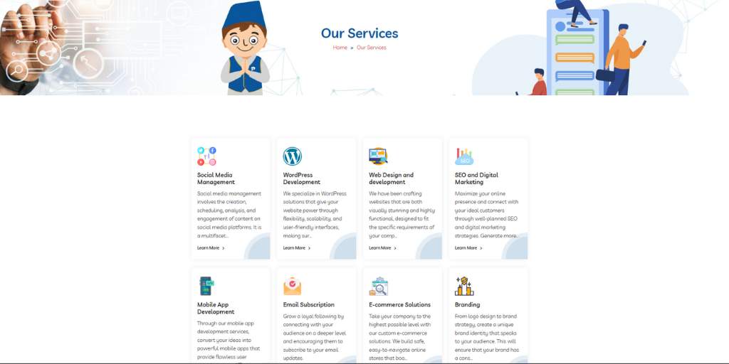 product service page